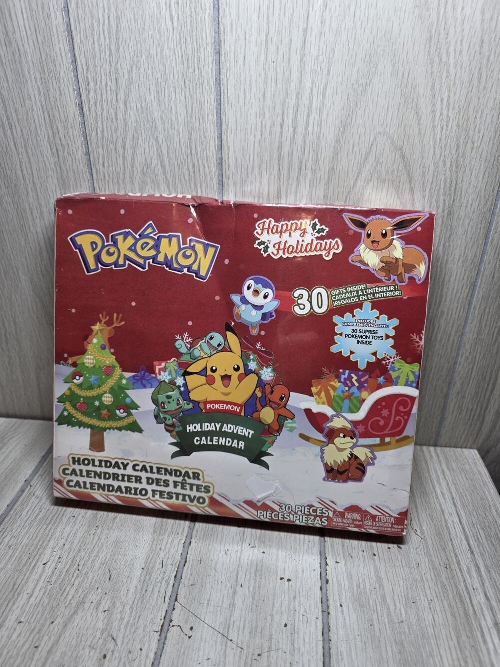 Pokemon Christmas Holiday Advent Calendar 30 Toys Count Down Festive Read